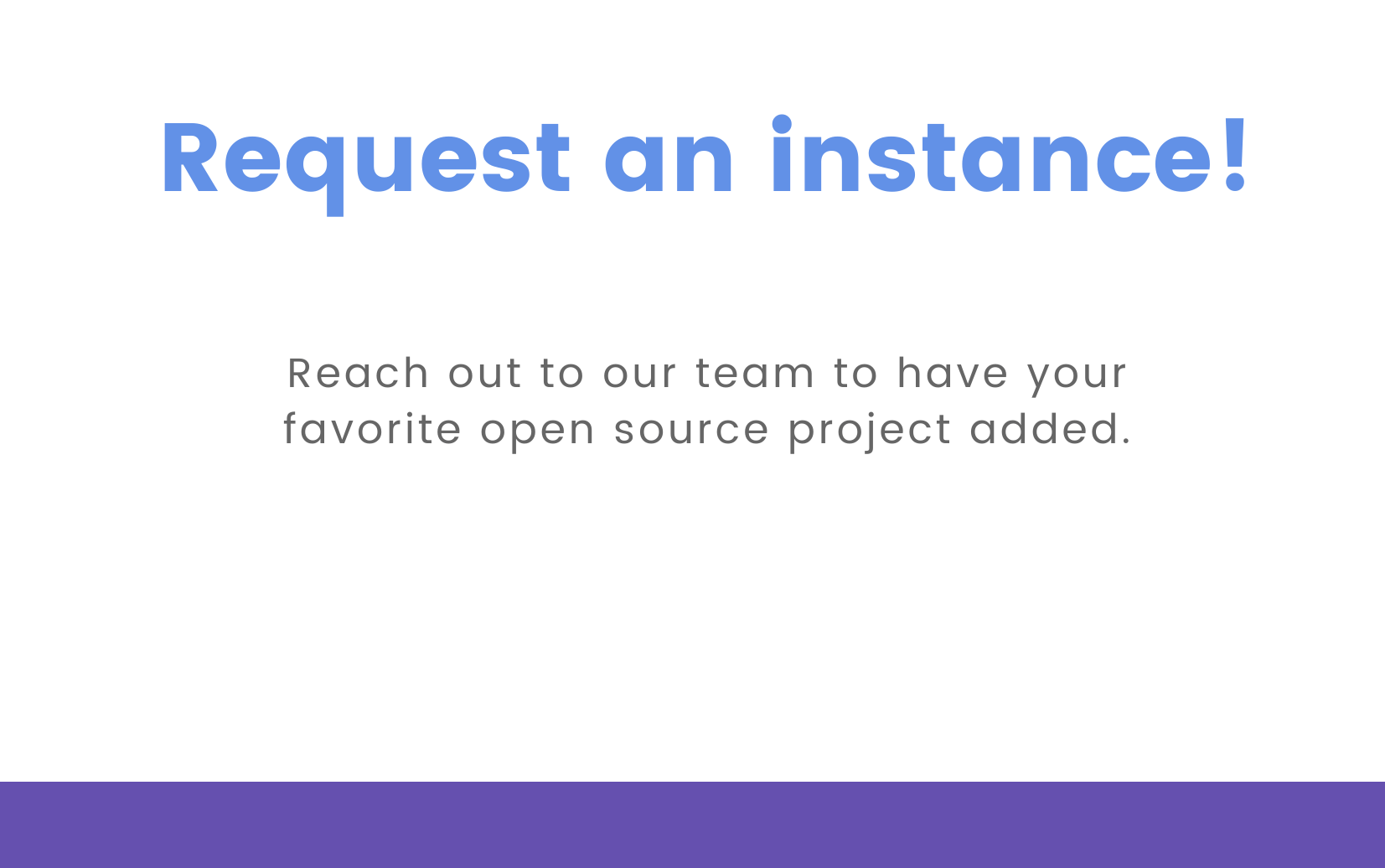 request an instance