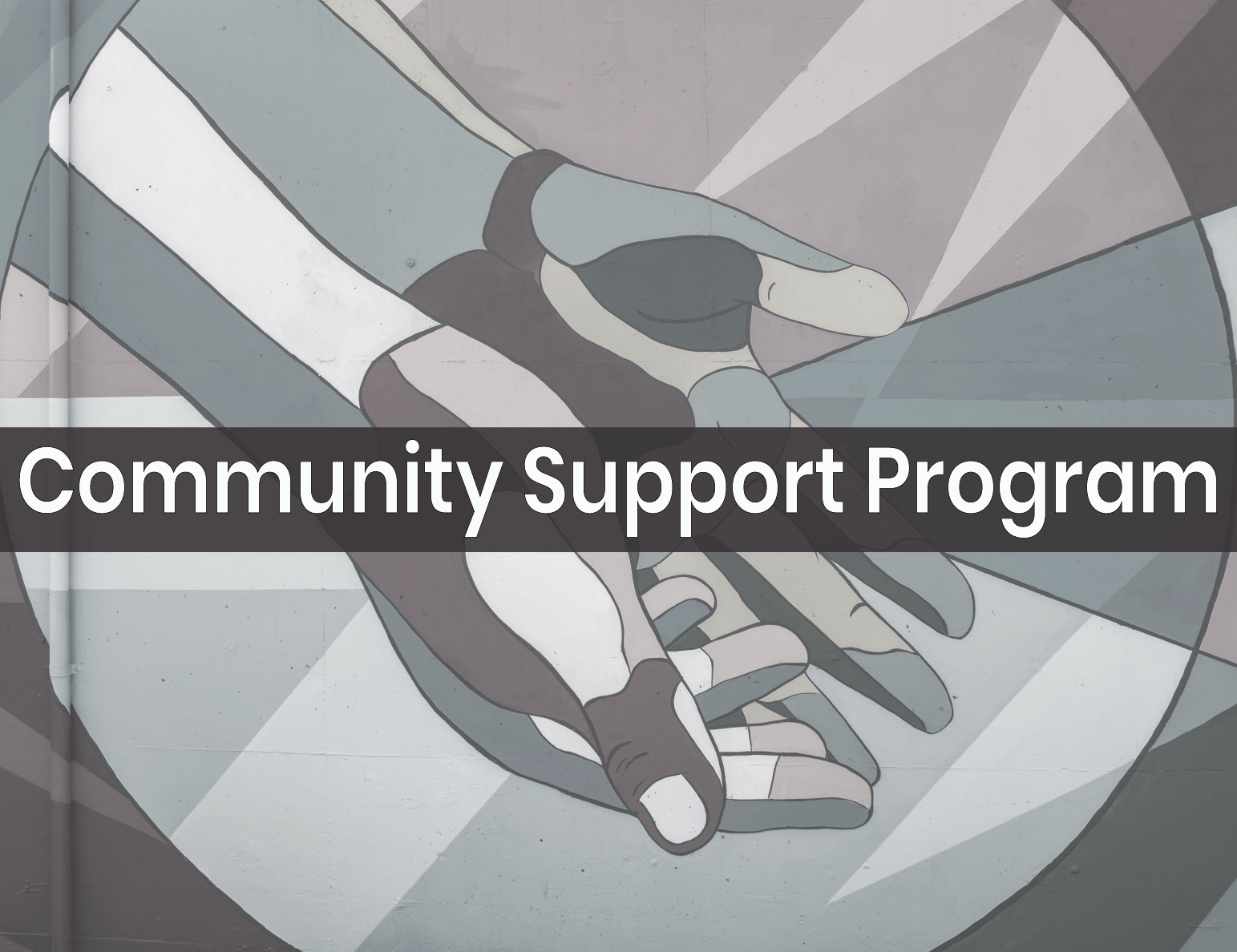 Two hands that represent community support